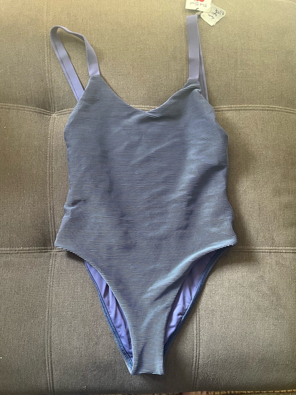 Vitamin A dark blue Ribbed One-Piece Swimsuit